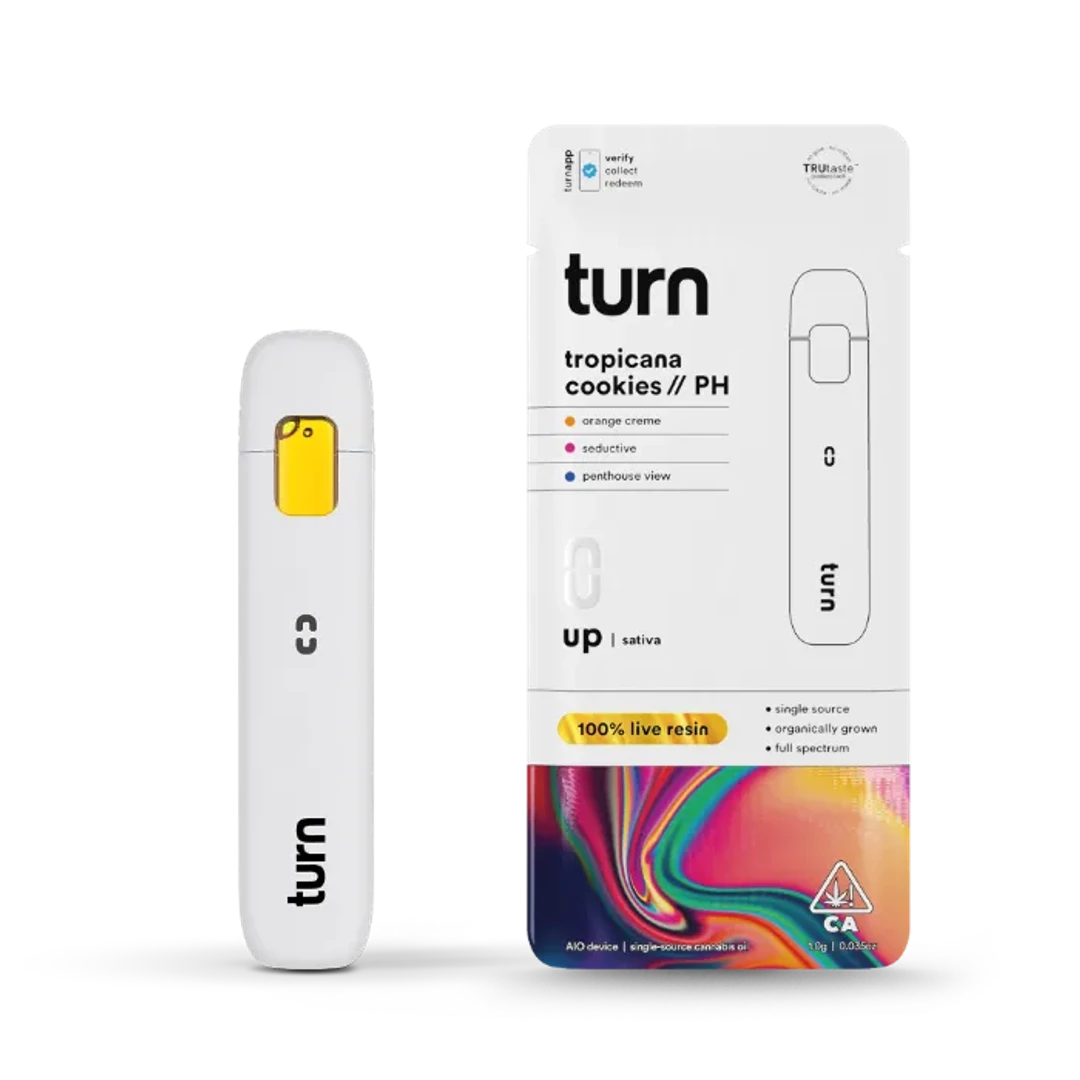 TURN UP LIVE RESIN READY TO USE VAPORIZER [1G] TROPICANA COOKIES - 1 G product image
