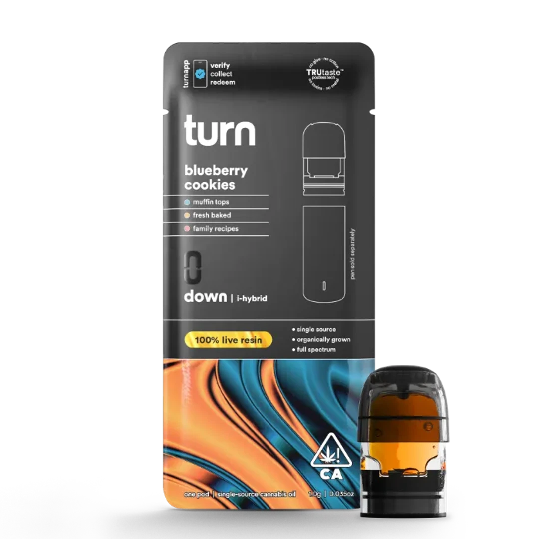 TURN DOWN LIVE RESIN POD [1G] BLUEBERRY COOKIES - 1 G product image