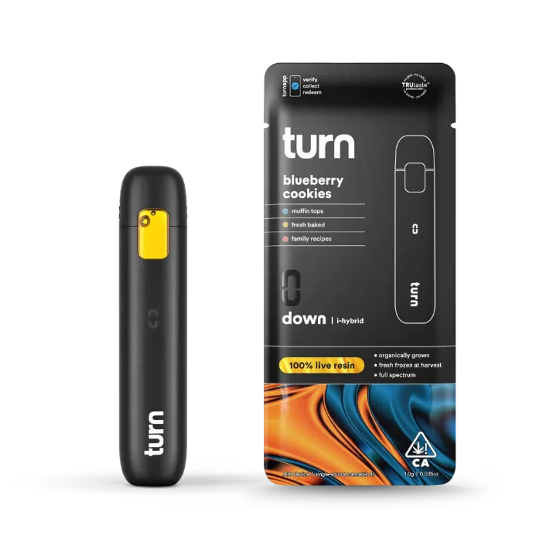 TURN DOWN LIVE RESIN READY TO USE VAPORIZER [1G] BLUEBERRY COOKIES - 1 G product image