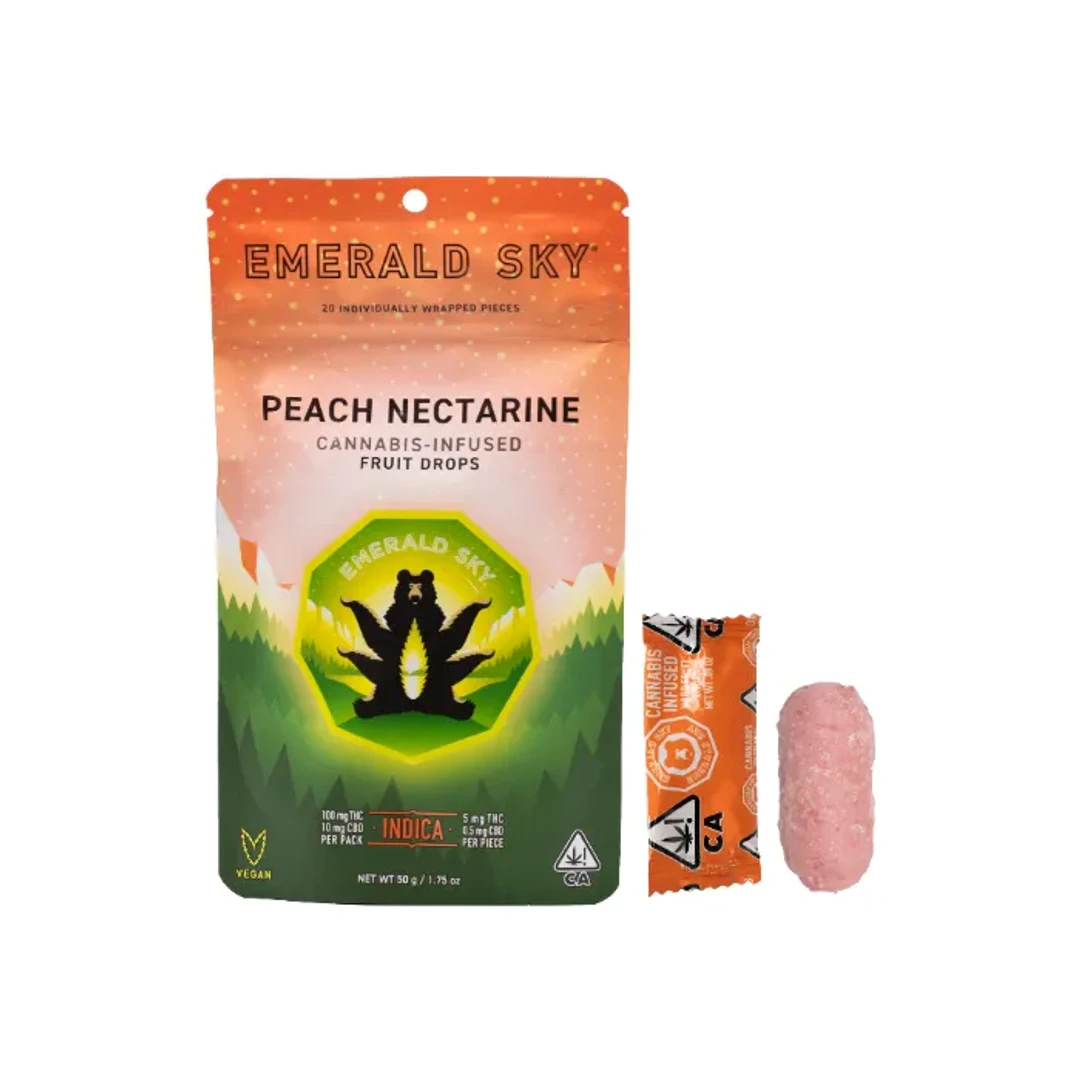 HARD FRUIT DROPS 20PK [100MG] PEACH NECTARINE product image