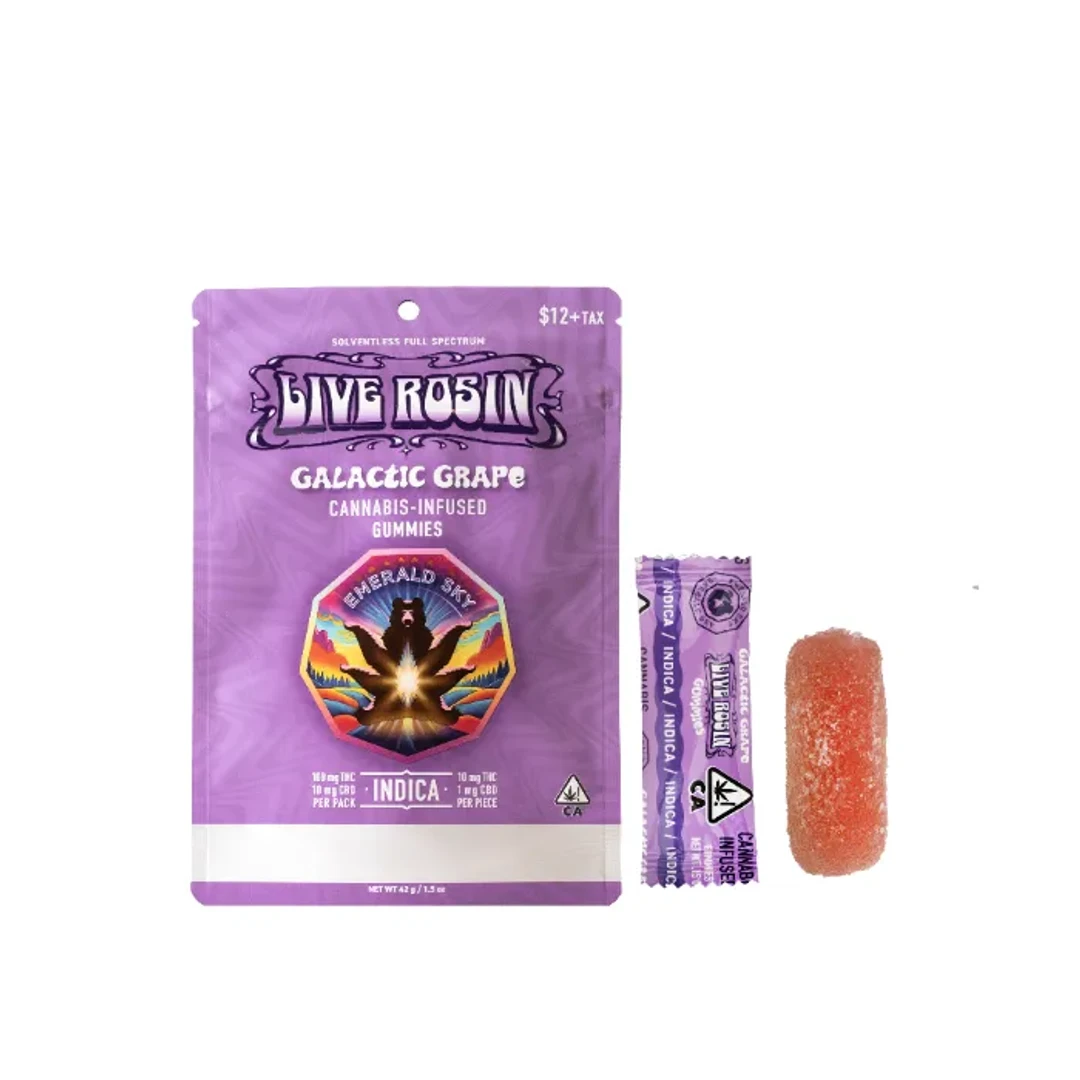 LIVE ROSIN GUMMIES 10PK [100MG] GALACTIC GRAPE - 100 MG - 10 PACK product image