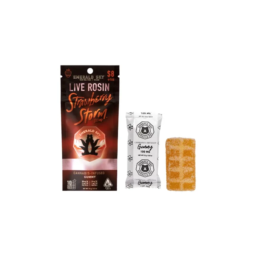 LIVE ROSIN GUMMY SINGLE [100MG] STRAWBERRY STORM - 100 MG product image