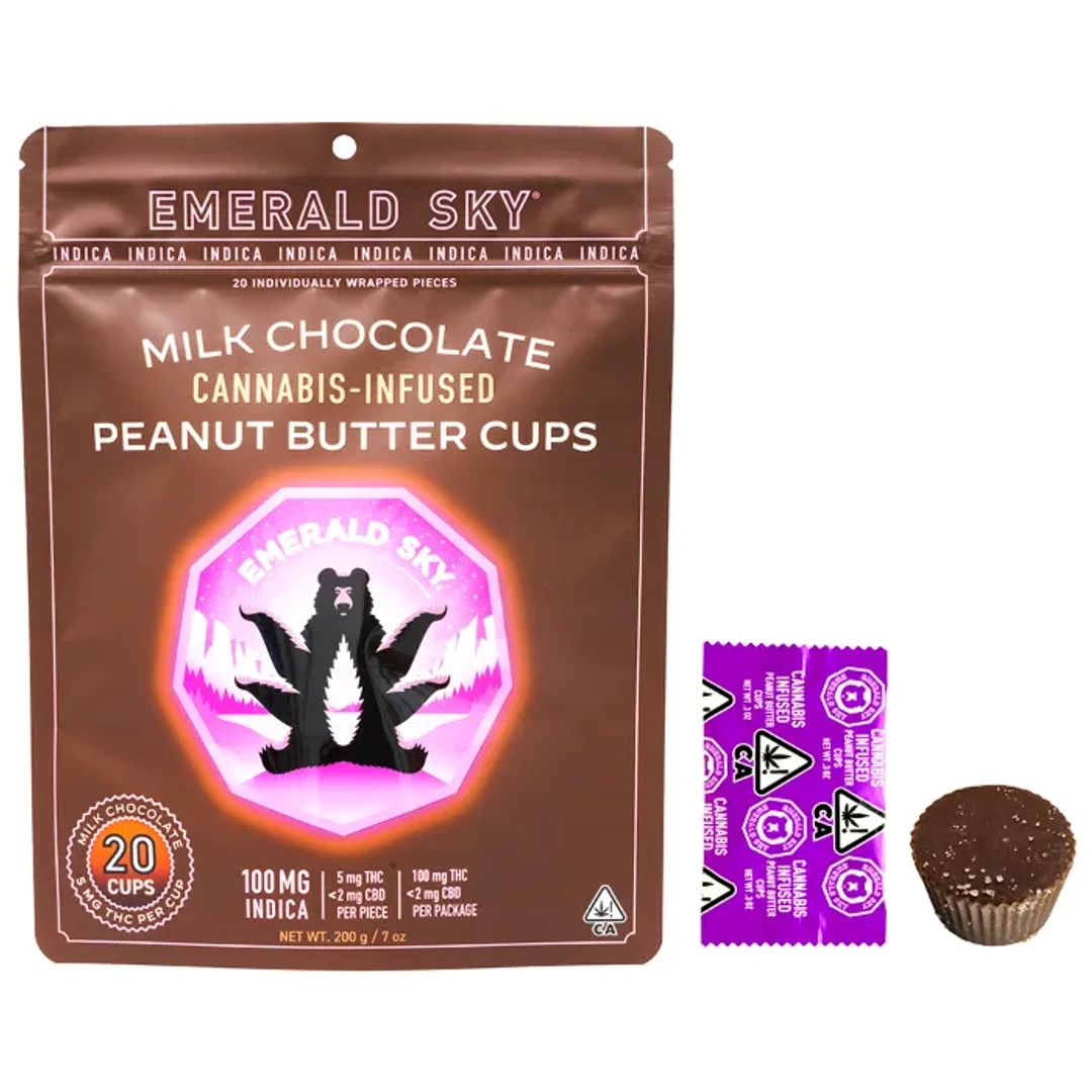 MILK CHOCOLATE PEANUT BUTTER CUPS 20PK [100MG] INDICA product image
