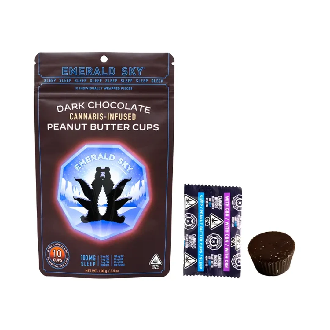 PEANUT BUTTER CUPS 10PK SLEEP [100MG] 10:2:2 THC:CBD:CBN DARK CHOCOLATE - 100 MG - 10 PACK product image