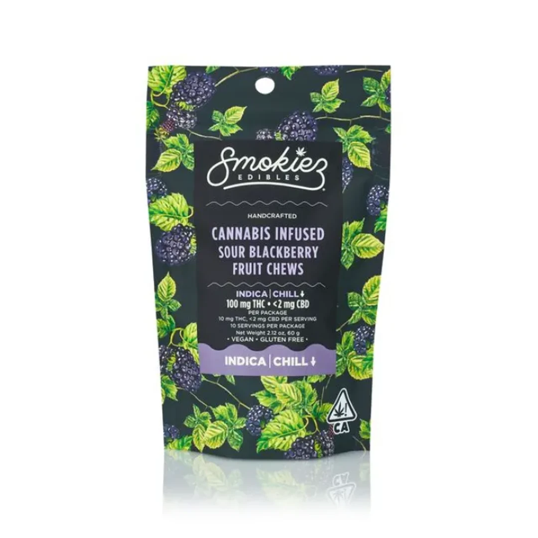 FRUIT CHEWS 10PK [100MG] SOUR BLACKBERRY - 100 MG - 10 PACK product image