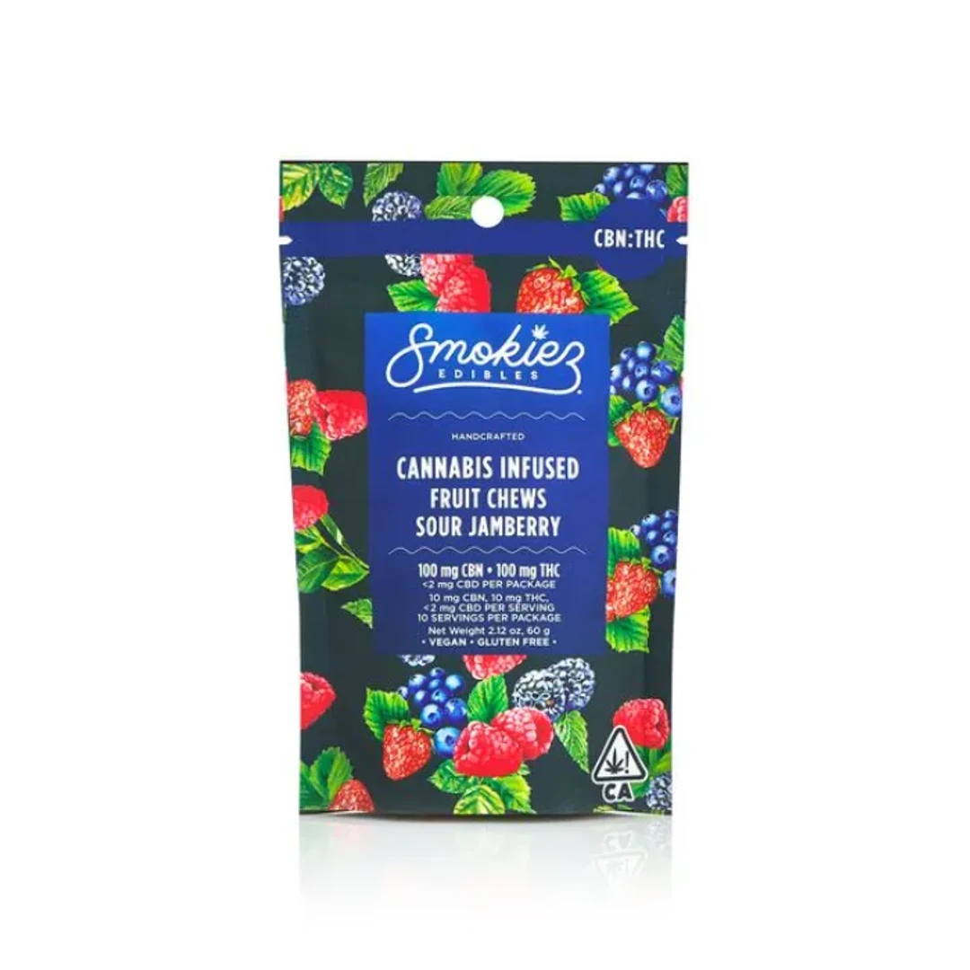 FRUIT CHEWS 10PK [100MG] CBN SOUR JAMBERRY - 100 MG - 10 PACK product image