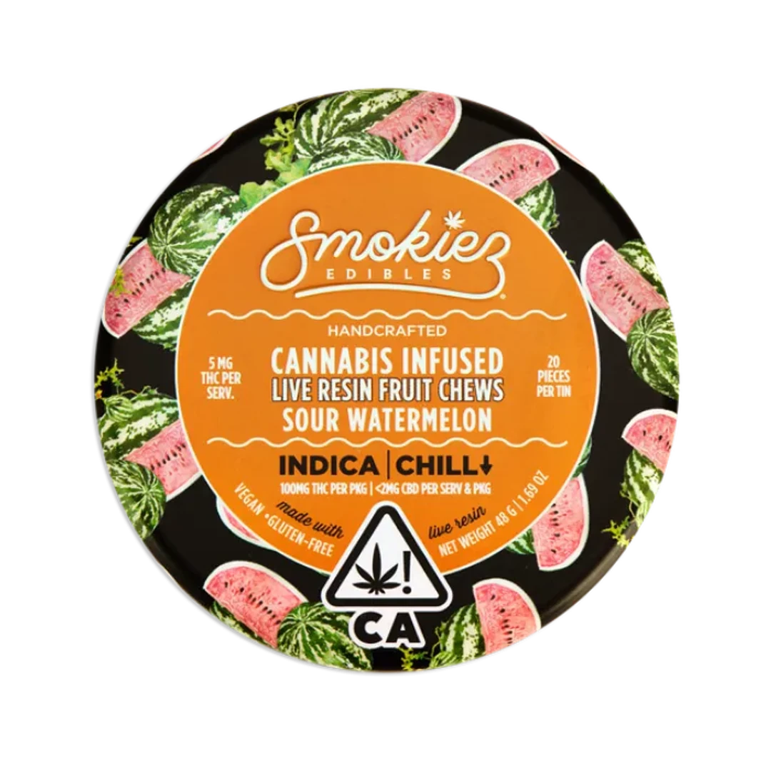 LIVE RESIN FRUIT CHEWS 20PK [100MG] SOUR WATERMELON