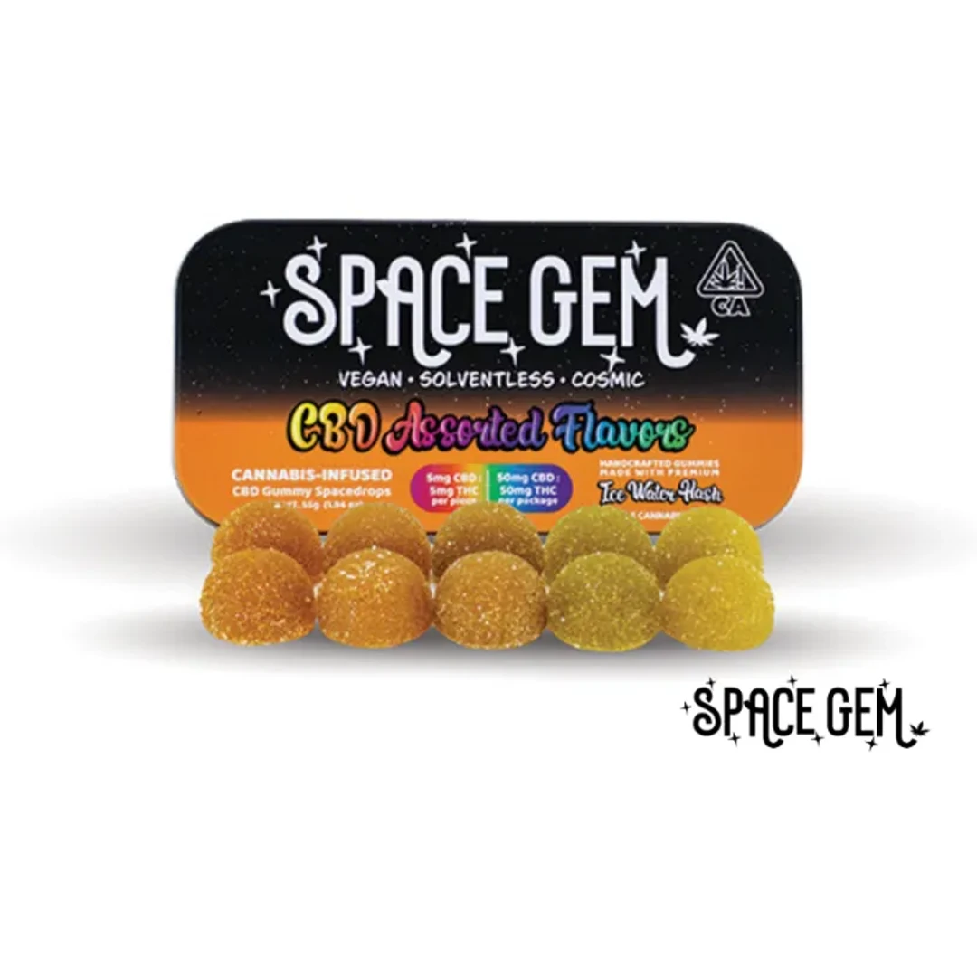 SOLVENTLESS SPACEDROP GUMMIES 10PK [50MG] 1:1 THC:CBD ASSORTED FLAVORS
