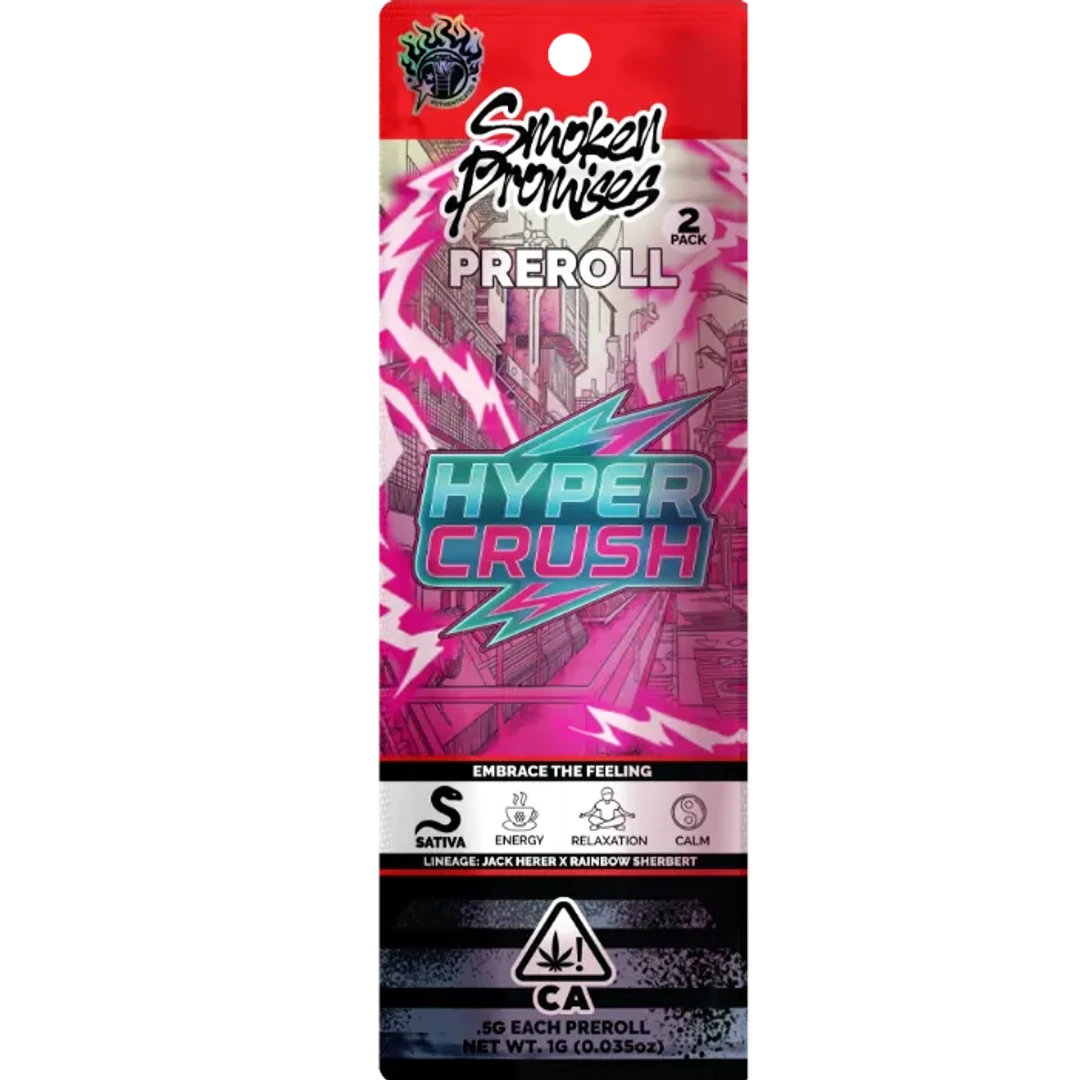 HYPER CRUSH PRE-ROLL 2 PACK 1G