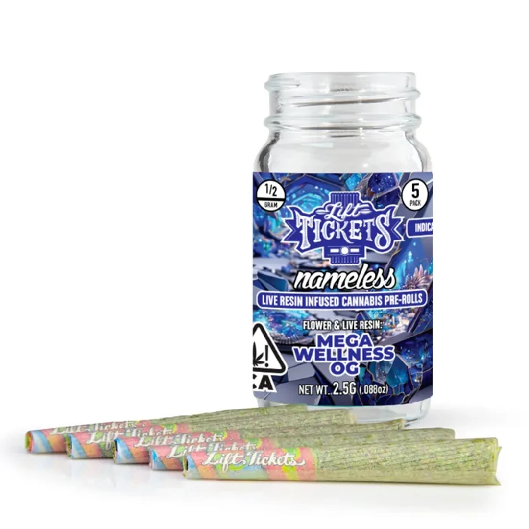 INFUSED PREROLL 5PK [2.5G] MEGA WELLNESS OG BY NAMELESS - 2.5 G - 5 PACK product image