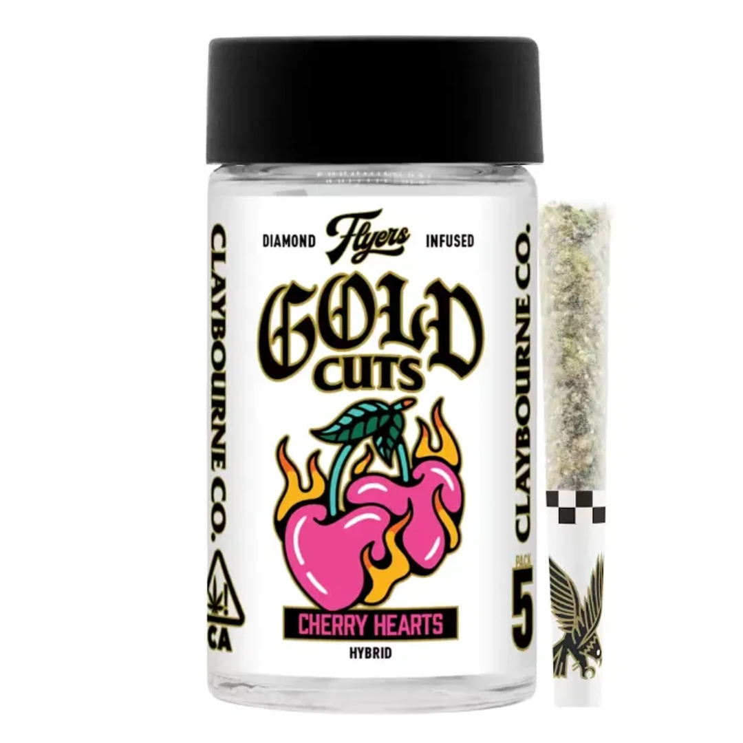 FLYERS DIAMOND INFUSED PREROLL 5PK [2.5G] CHERRY HEARTS - 2.5 G - 5 PACK product image