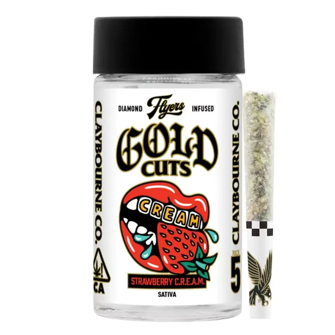 FLYERS DIAMOND INFUSED PREROLL 5PK [2.5G] STRAWBERRY C.R.E.A.M product image