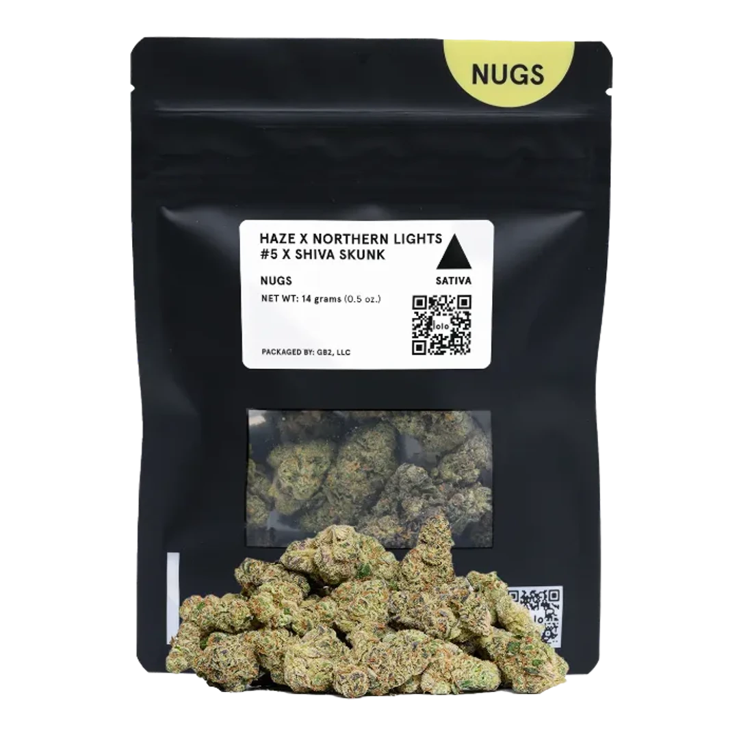 BLACK BAG FLOWER [14G] HAZE X NORTHERN LIGHTS #5 X SHIVA SKUNK - 14 G product image