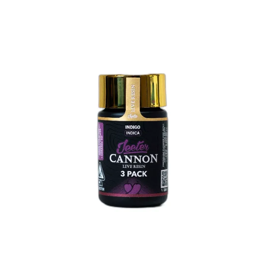 LIVE RESIN BABY CANNON INFUSED PREROLL 3PK [1.5G] INDIGO - 1.5 G - 3 PACK