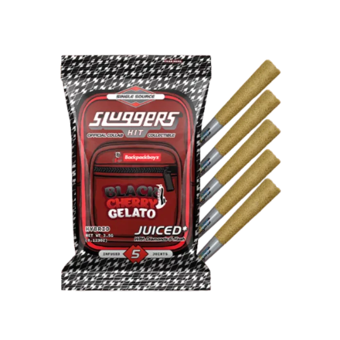 JUICED INFUSED PREROLL 5PK [3.5G] BLACK CHERRY GELATO BY BACKPACK BOYS