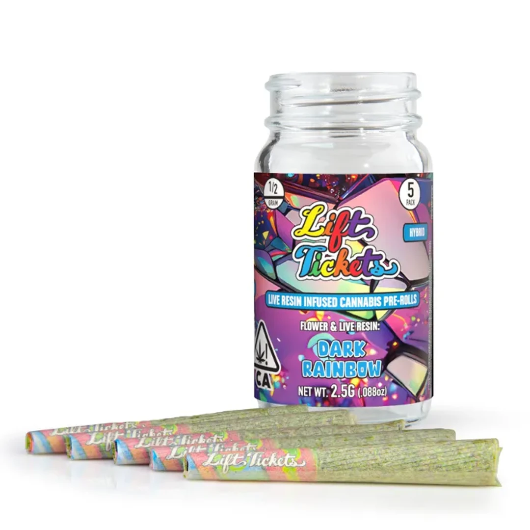 INFUSED PREROLL 5PK [2.5G] DARK RAINBOW - 2.5 G - 5 PACK