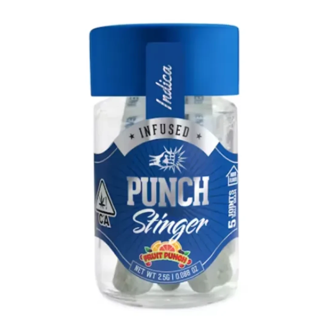 FRUIT PUNCH STINGERS INFUSED PREROLLS - 2.5 g - 5 Pack