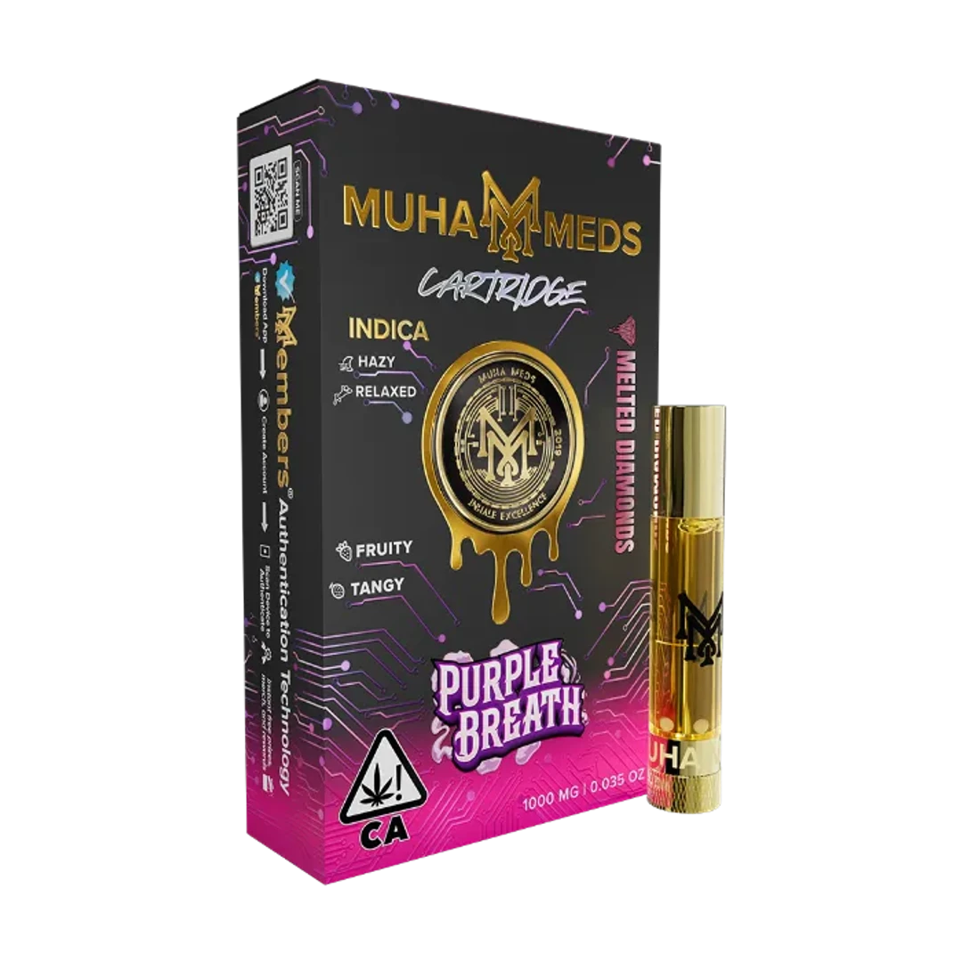 Purple Breath Melted Diamonds Cartridge 1G