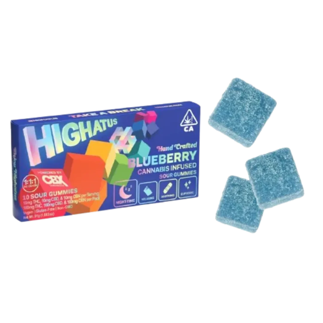 SOUR BLUEBERRY GUMMY 10 PACK 100MG