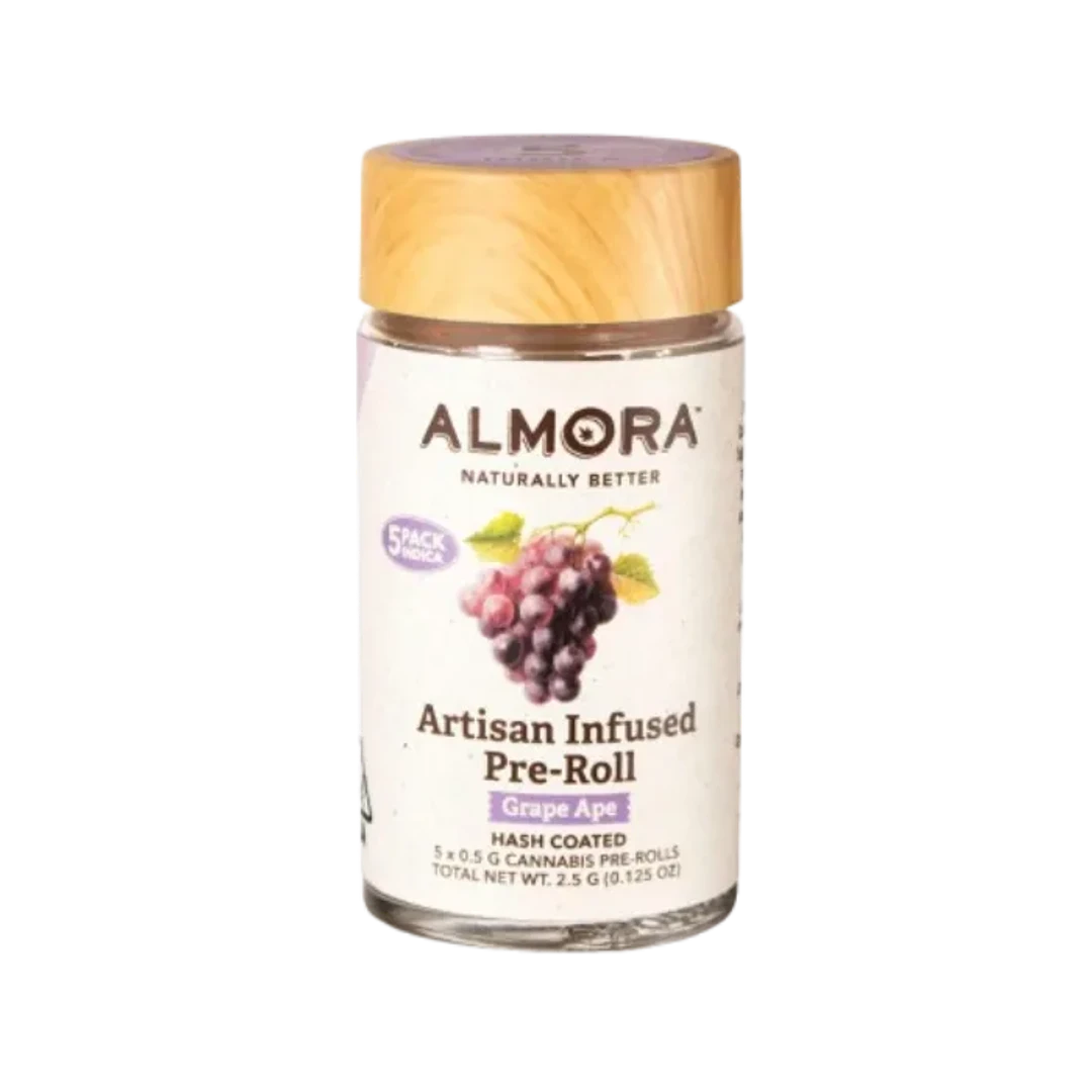 INFUSED PREROLL 5PK [2.5G] GRAPE APE - 2.5 G - 5 PACK