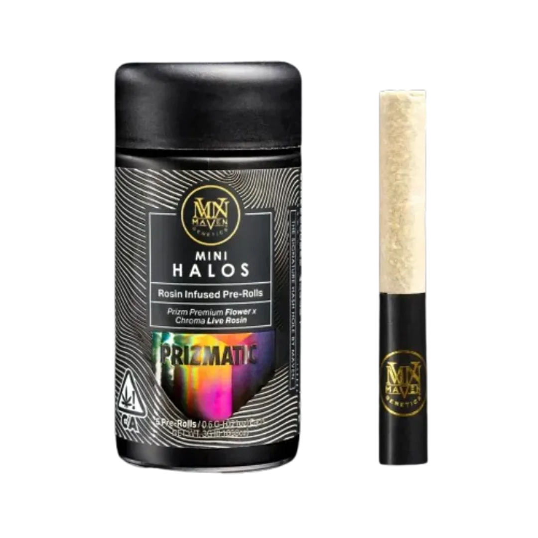 MINI HALOS ROSIN INFUSED PREROLL 5PK [3G] PRIZMATIC - 3 G - 5 PACK product image