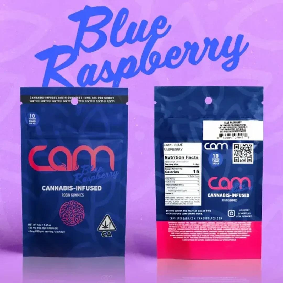 BLUE RASPBERRY ROSIN GUMMY 10 PACK 100MG