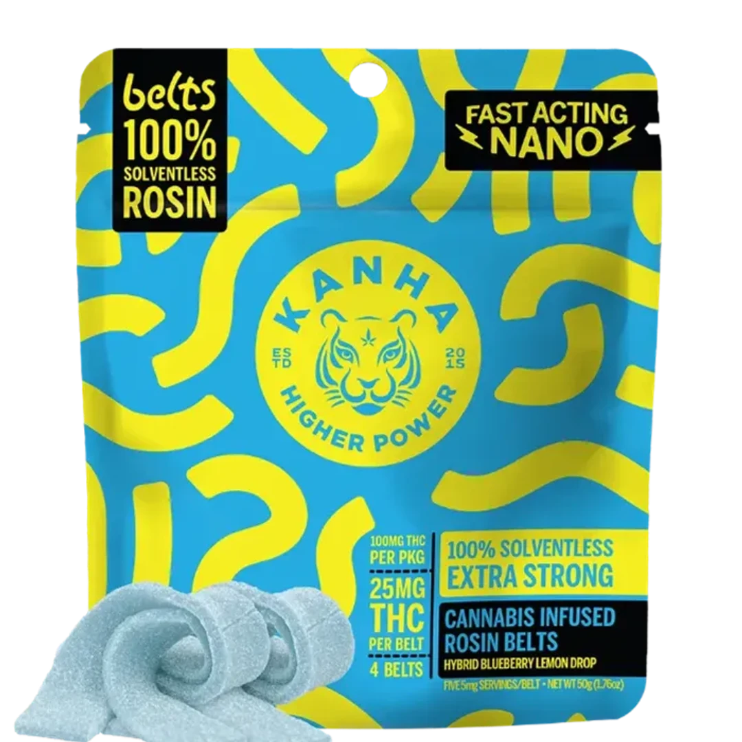 BLUEBERRY LEMON DROP SOLVENTLESS ROSIN BELT 4 PACK 100MG