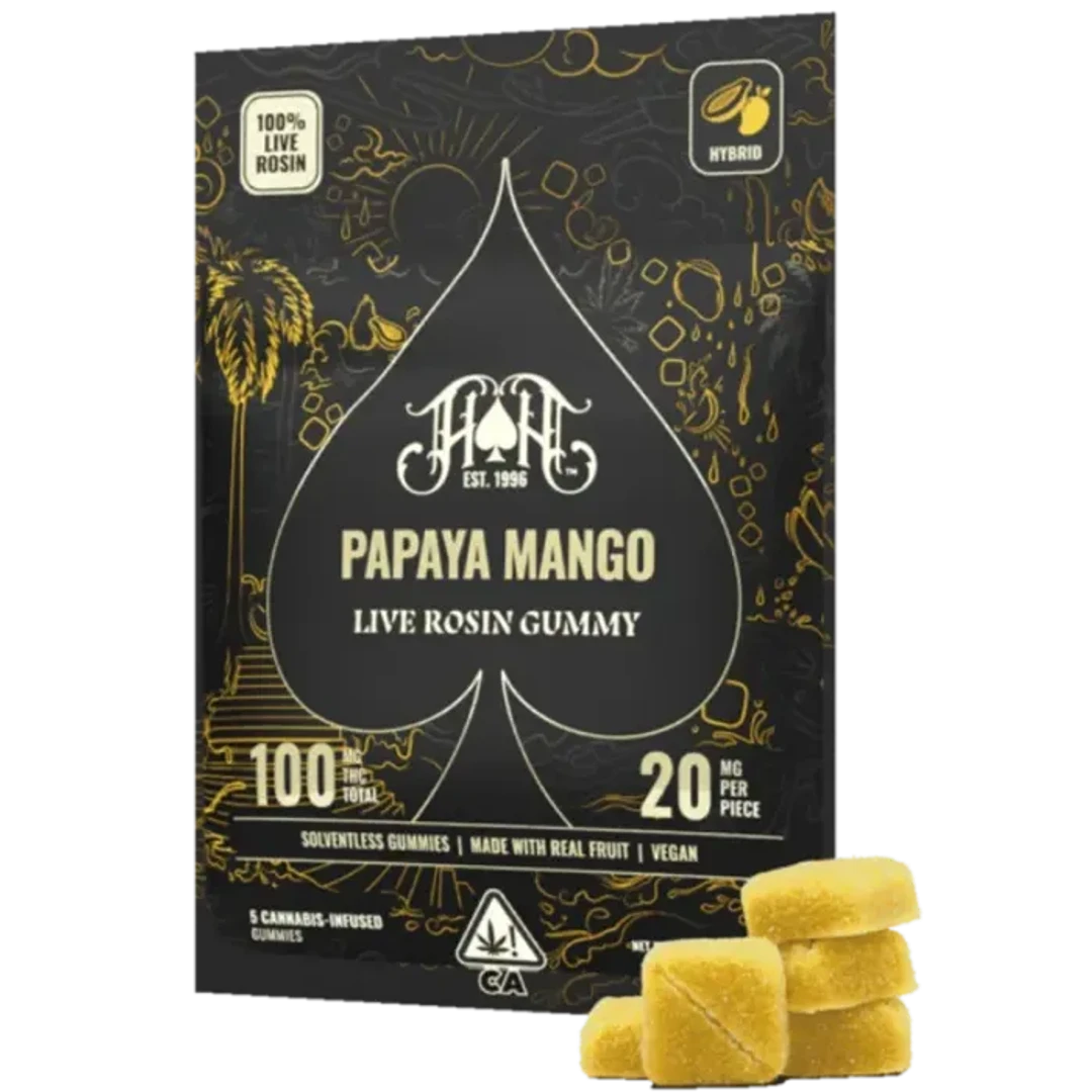 Papaya Mango Rosin Gummy 5 Pack 100MG