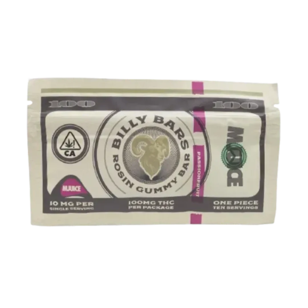 Passionfruit Billy Bars Gummy 10 Pack 100MG