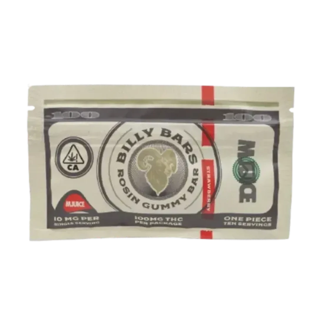 Strawberry Billy Bar Gummy 10 Pack 100MG