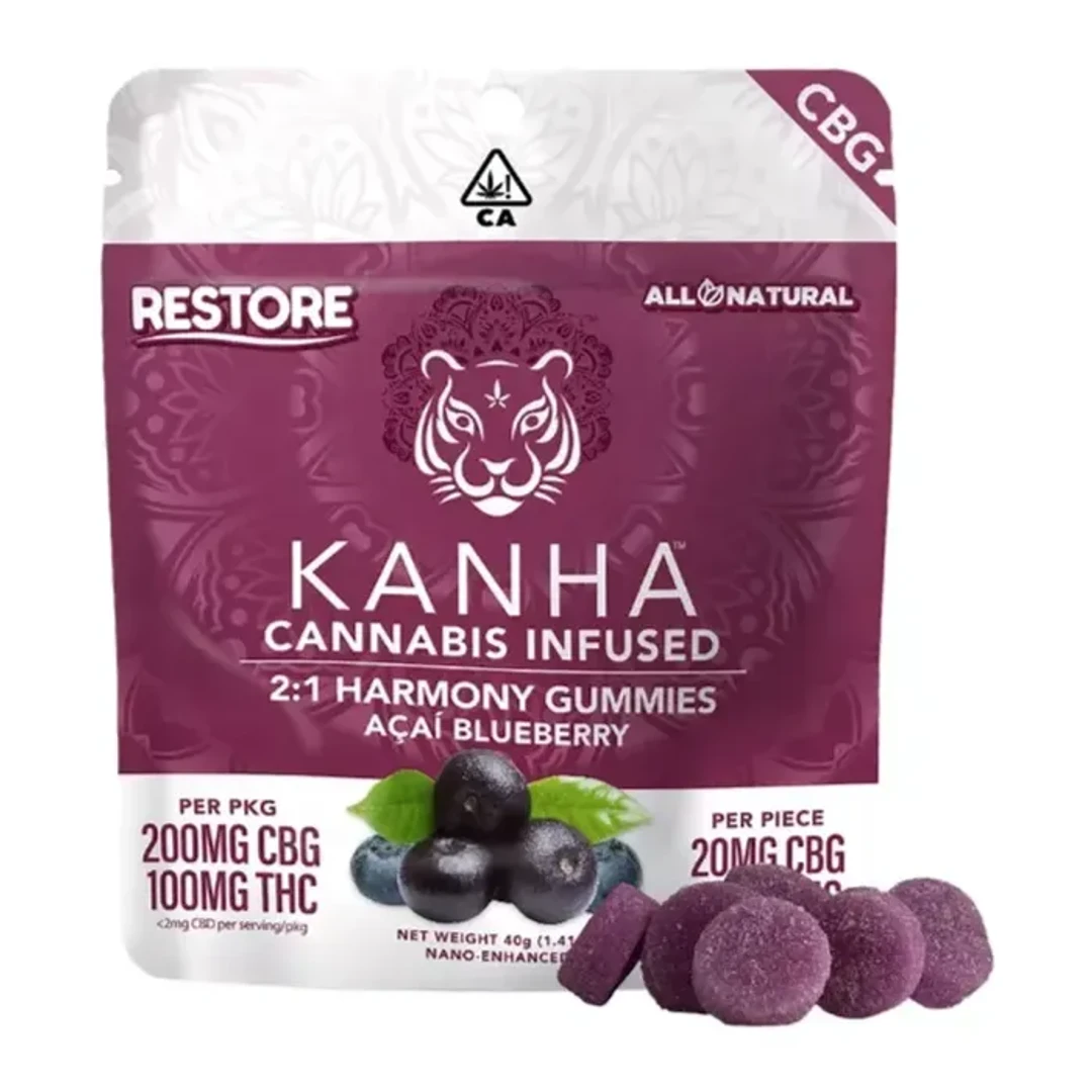 ACAI BLUEBERRY GUMMY 2:1 CBG:THC 10 PACK 100MG