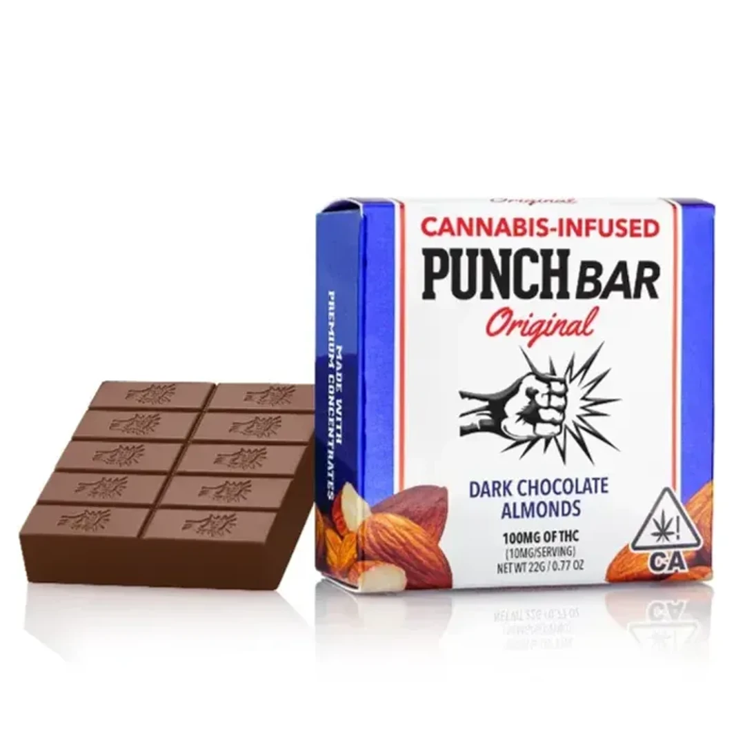DARK CHOCOLATE ALMOND BAR SINGLE 100MG