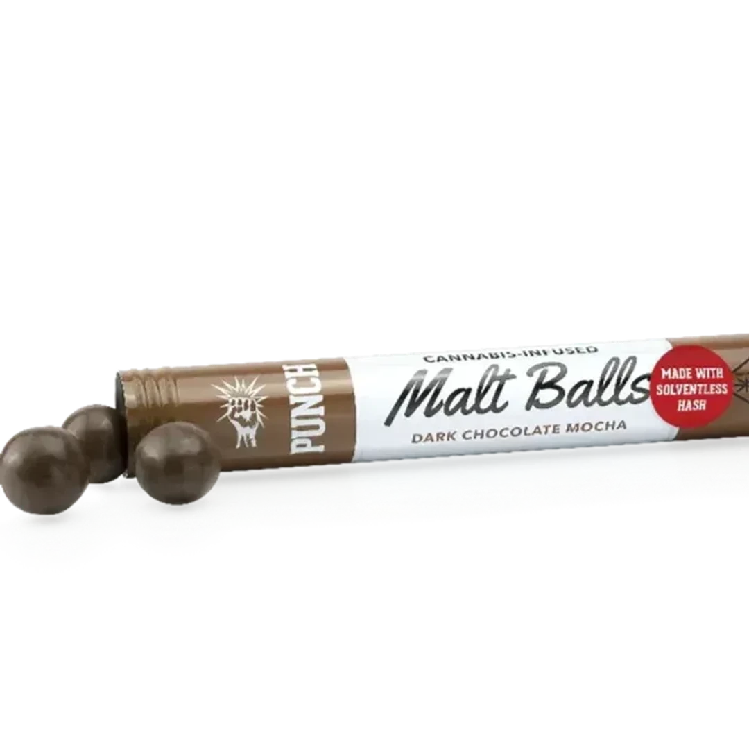 DARK CHOCOLATE MOCHA SOLVENTLESS MALT BALLS 10 PACK 100MG