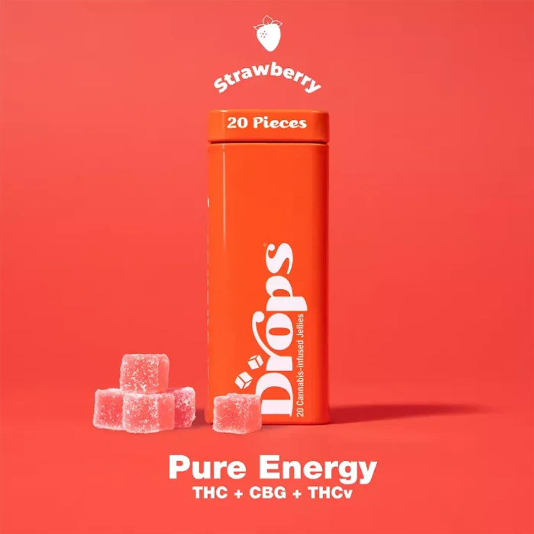STRAWBERRY PURE ENERGY GUMMY 1:1:2 THC:CBG:THCV 20 PACK 50MG