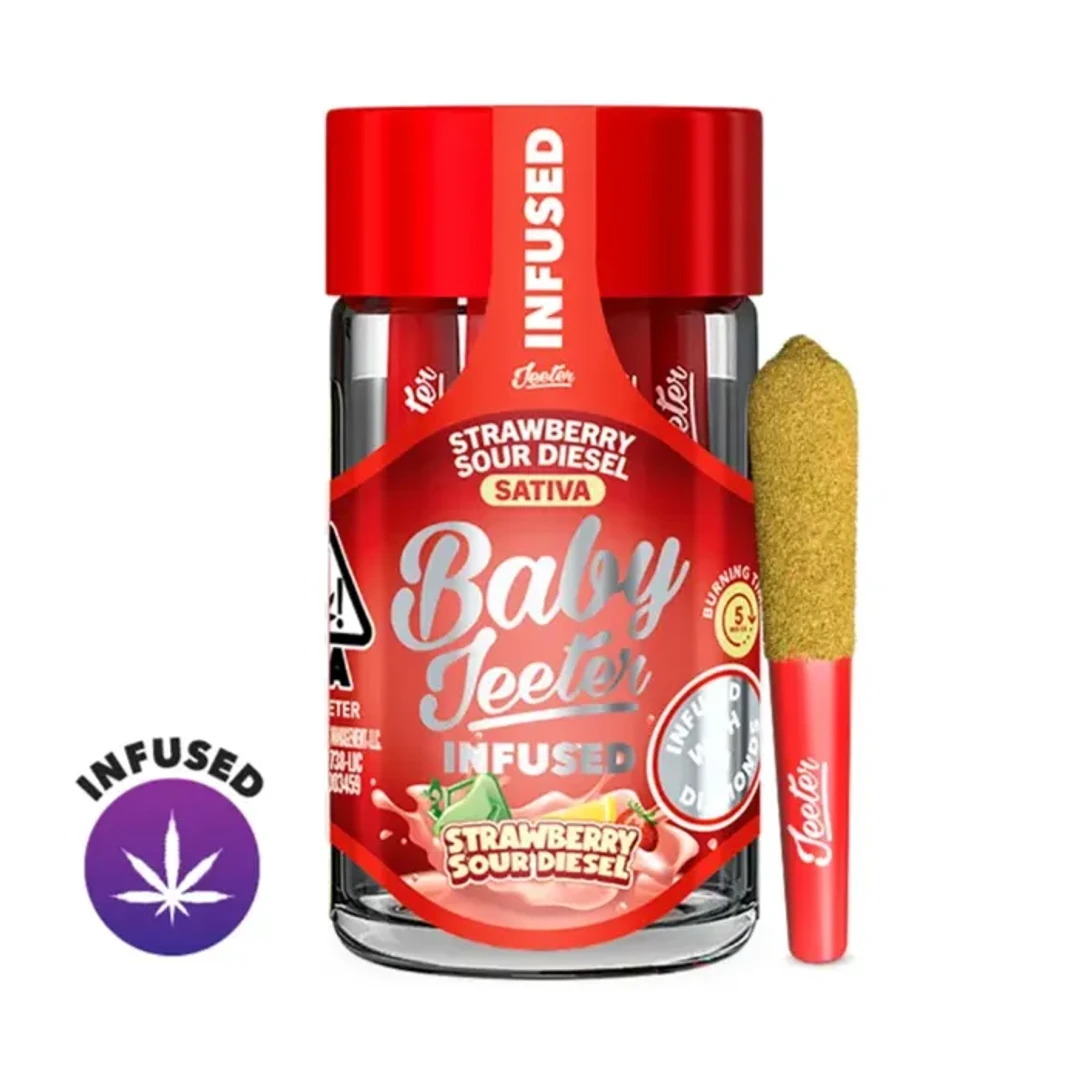 STRAWBERRY SOUR DIESEL INFUSED PRE-ROLL 5 PACK 2.5G