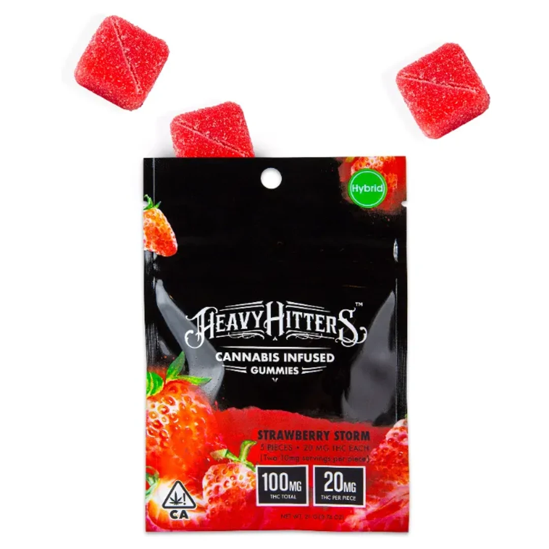STRAWBERRY STORM GUMMY 5 PACK 100MG