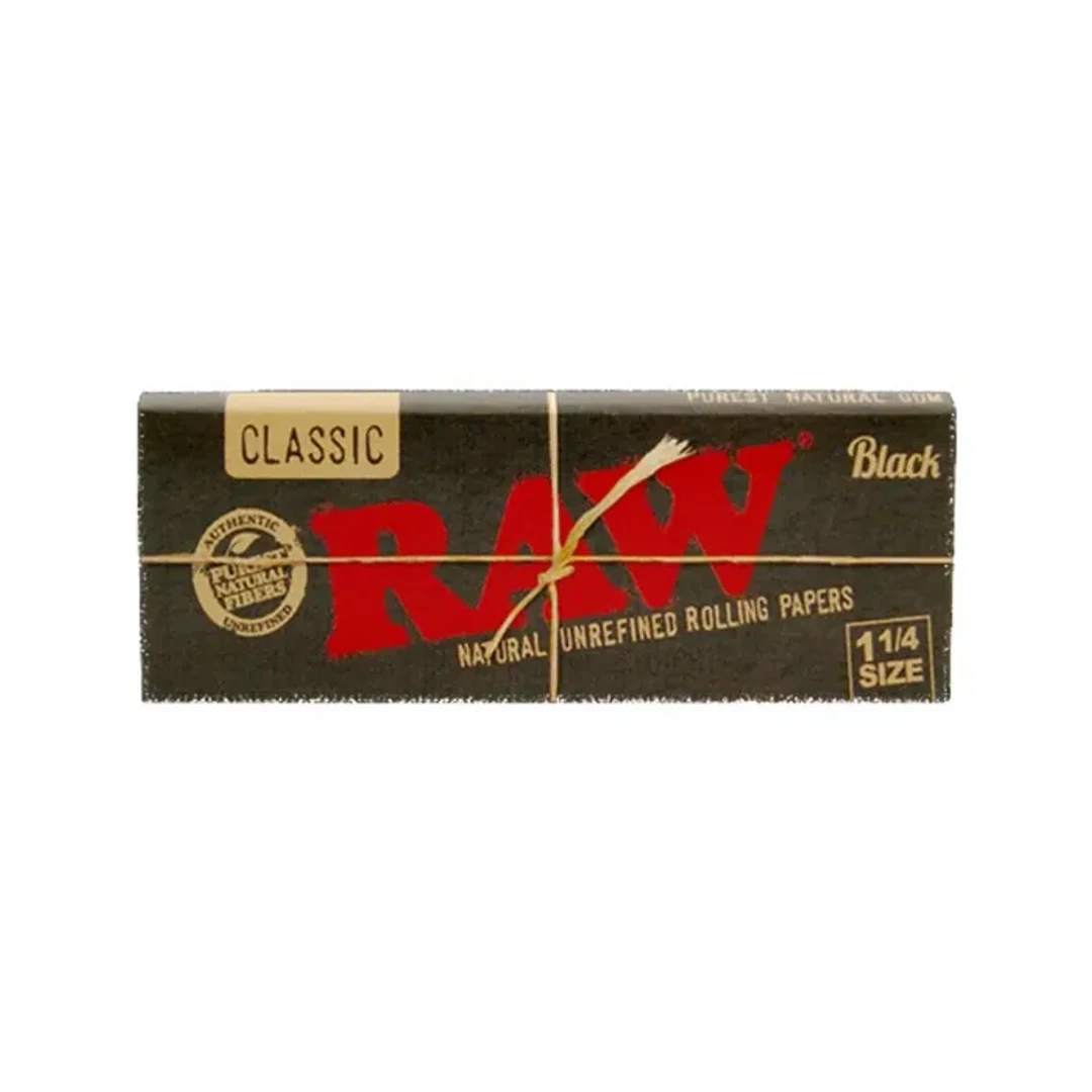 RAW ROLLING PAPERS - BLACK (1 1/4)