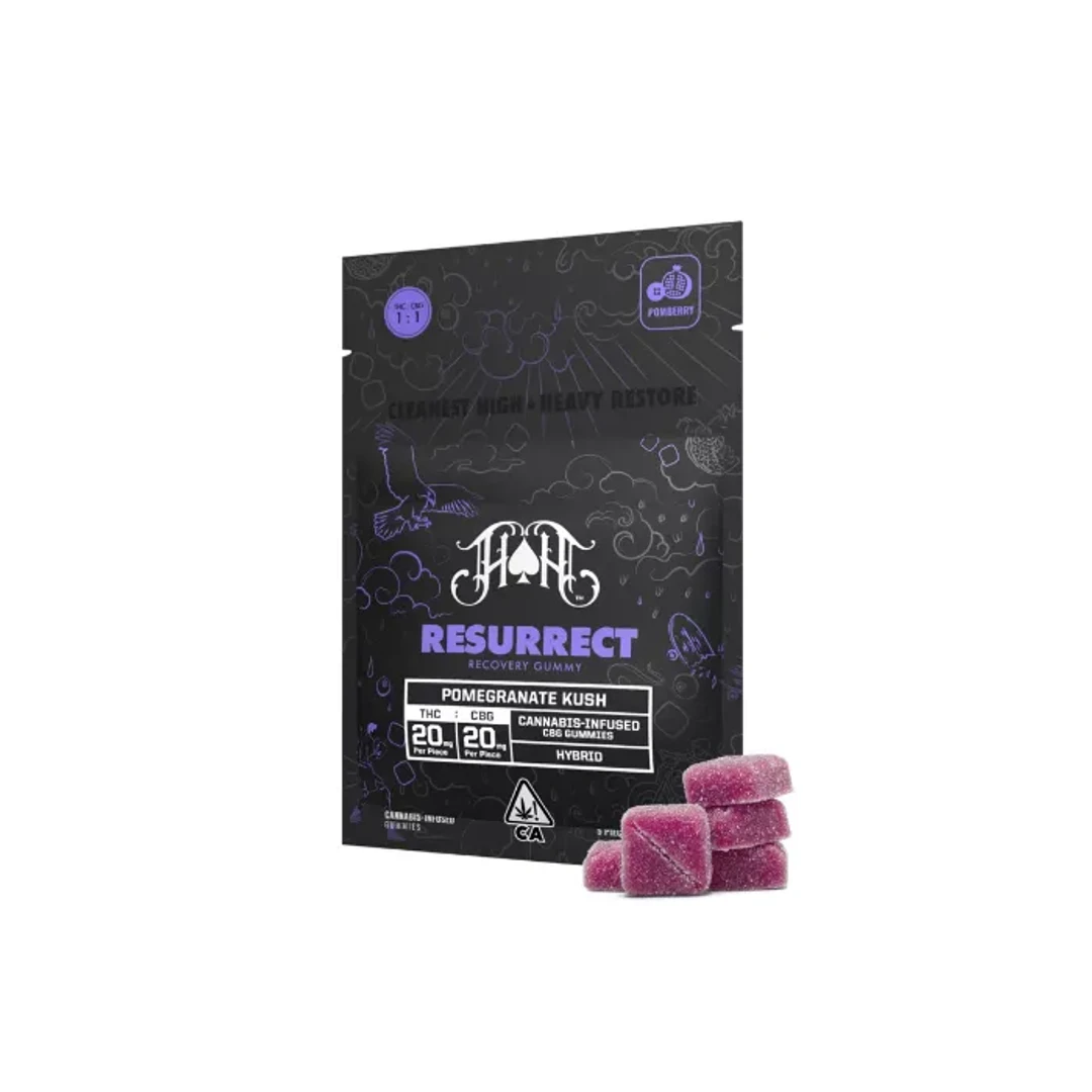 POMEGRANATE KUSH GUMMY THC:CBG 5 PACK 100MG