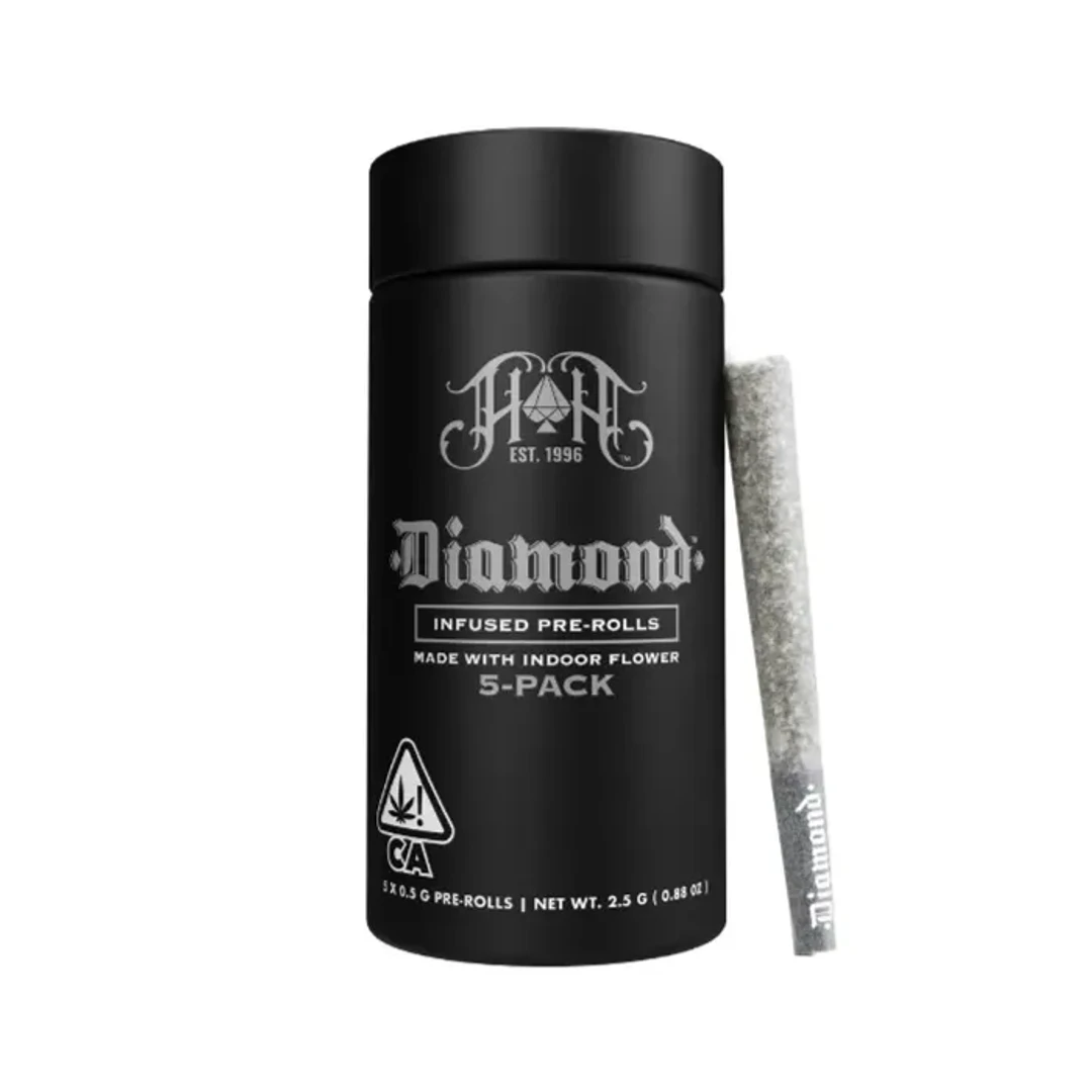 DIAMOND INFUSED PREROLL 5PK [2.5G] BRAIN DEAD BY CAM - 2.5 G - 5 PACK