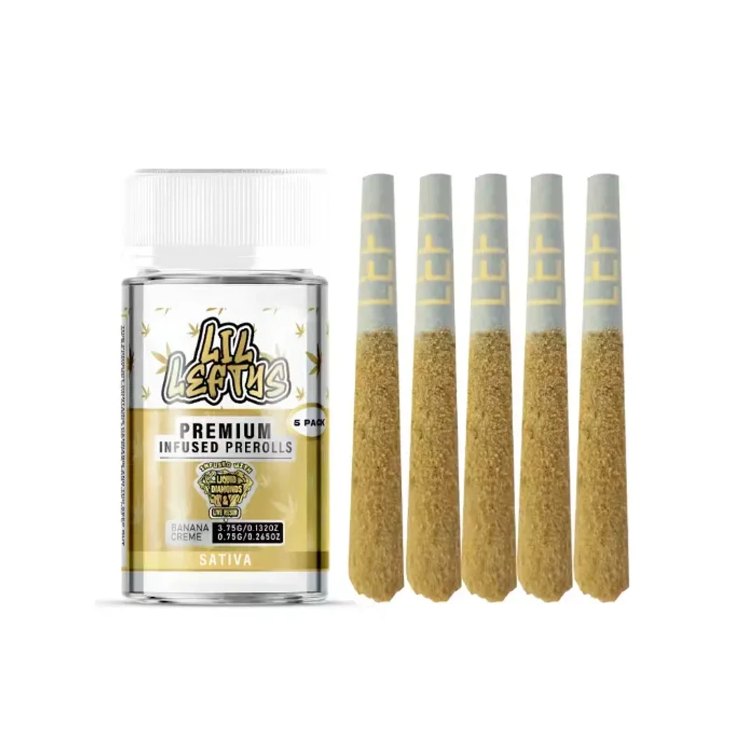 LIL LEFTY INFUSED PREROLL 5PK [3.75G] BANANA CREME - 3.75 G - 5 PACK product image