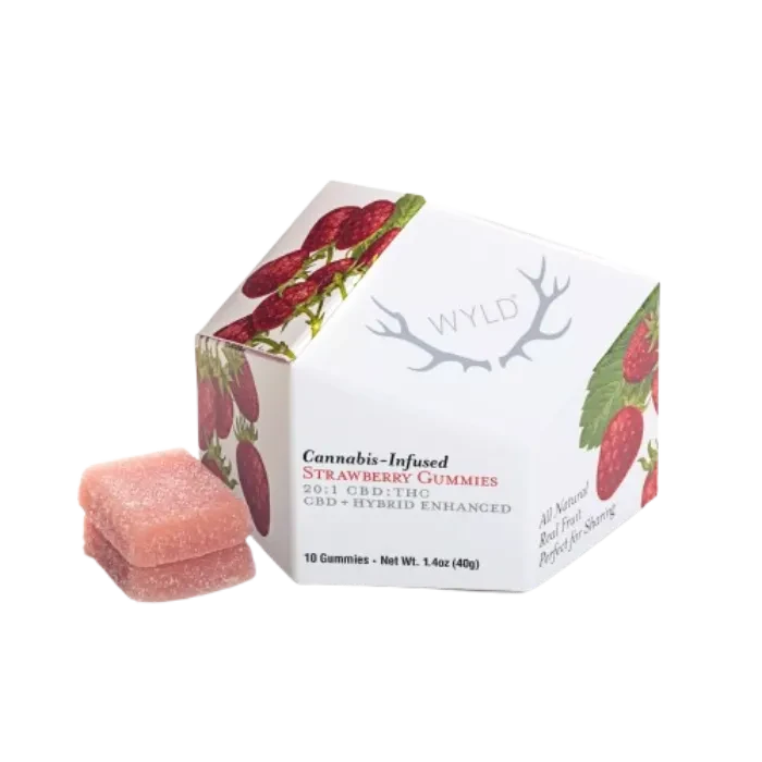 STRAWBERRY GUMMY 20:1 CBD:THC 10 PACK 10MG