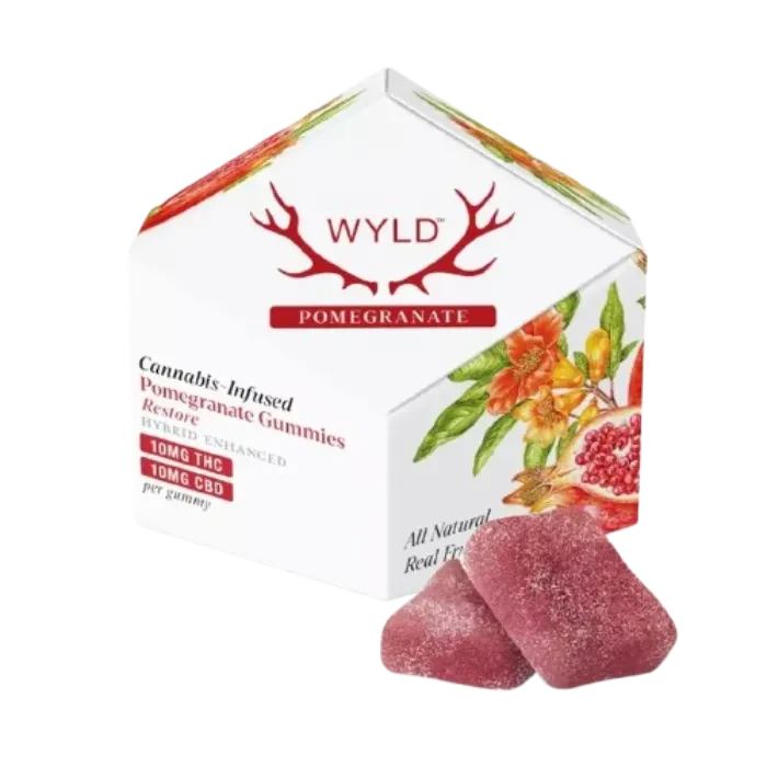 POMEGRANATE GUMMY 1:1 THC:CBD 10 PACK 100MG