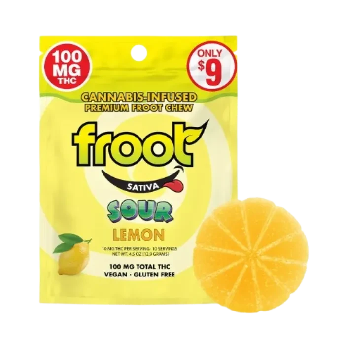 SOUR LEMON CUT TO DOSE GUMMY SINGLE 100MG