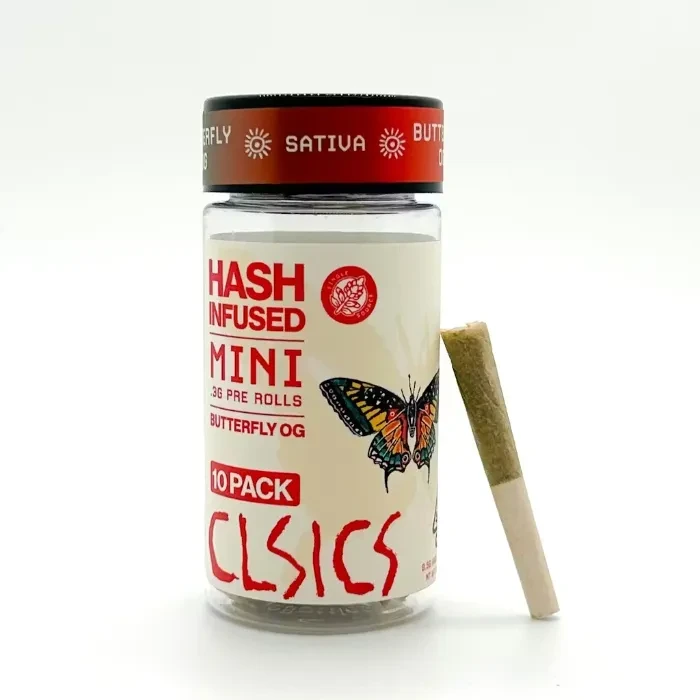 HASH INFUSED PREROLL 10PK [3G] BUTTERFLY OG - 3 G - 10 PACK