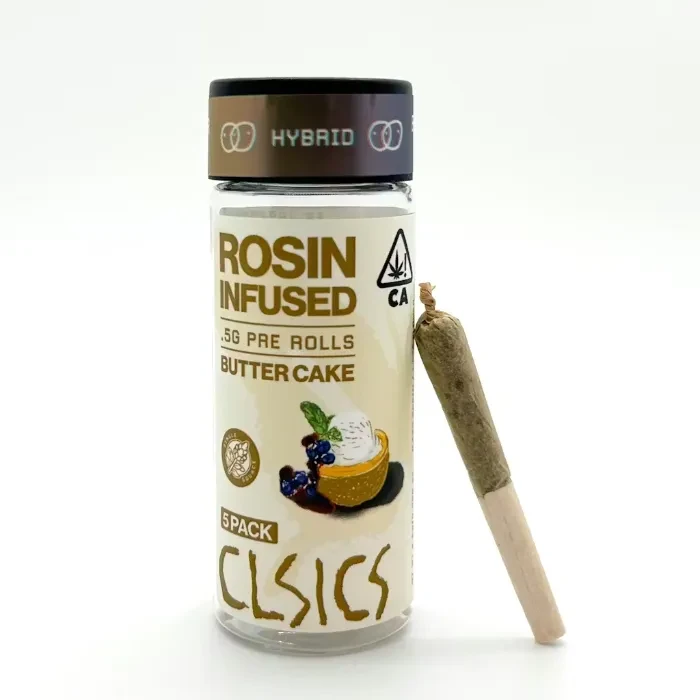 ROSIN INFUSED PREROLL 5PK [2.5G] BUTTER CAKE - 2.5 G - 5 PACK product image