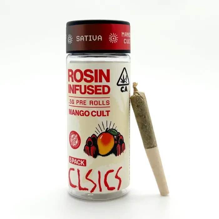 ROSIN INFUSED PREROLL 5PK [2.5G] MANGO CULT - 2.5 G - 5 PACK product image