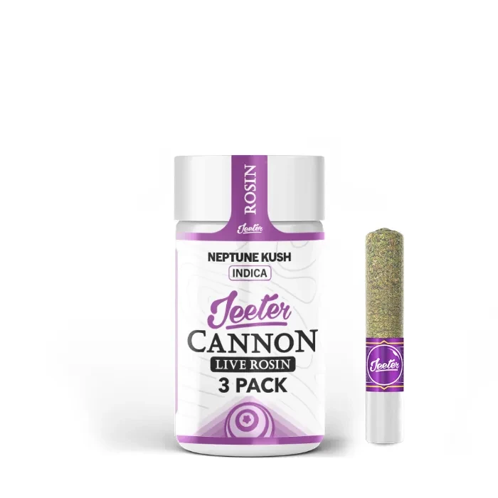 LIVE ROSIN BABY CANNON INFUSED PREROLL 3PK [1.5G] NEPTUNE KUSH - 1.5 G - 3 PACK