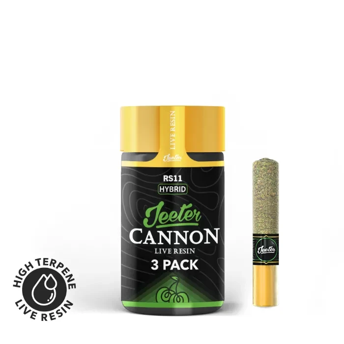 LIVE RESIN BABY CANNON INFUSED PREROLL 3PK [1.5G] RS11 - 1.5 G - 3 PACK