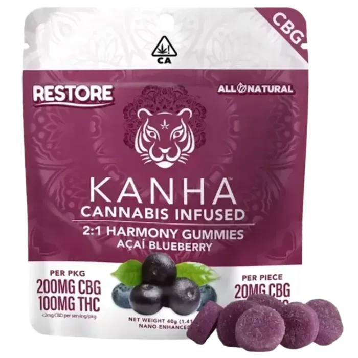 ACAI BLUEBERRY GUMMY 2:1 CBG:THC 10 PACK 100MG