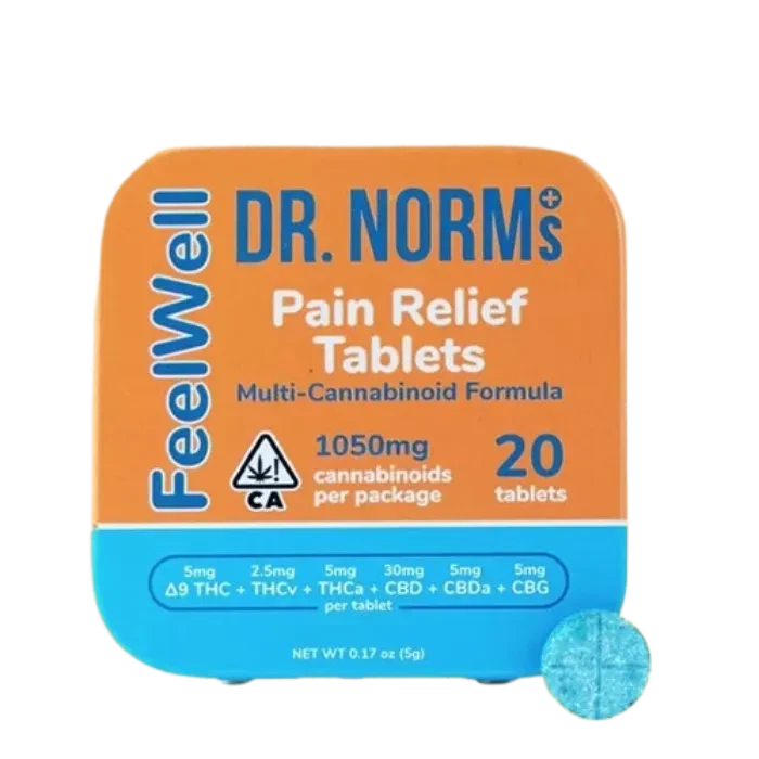 Feelwell Multi-Cannabinoid Pain Relief Tablet 20 Pack 200MG